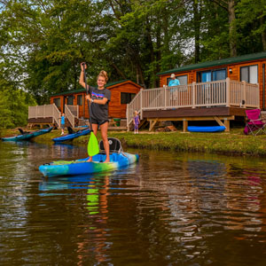 Camp Cabins with Paddleboard